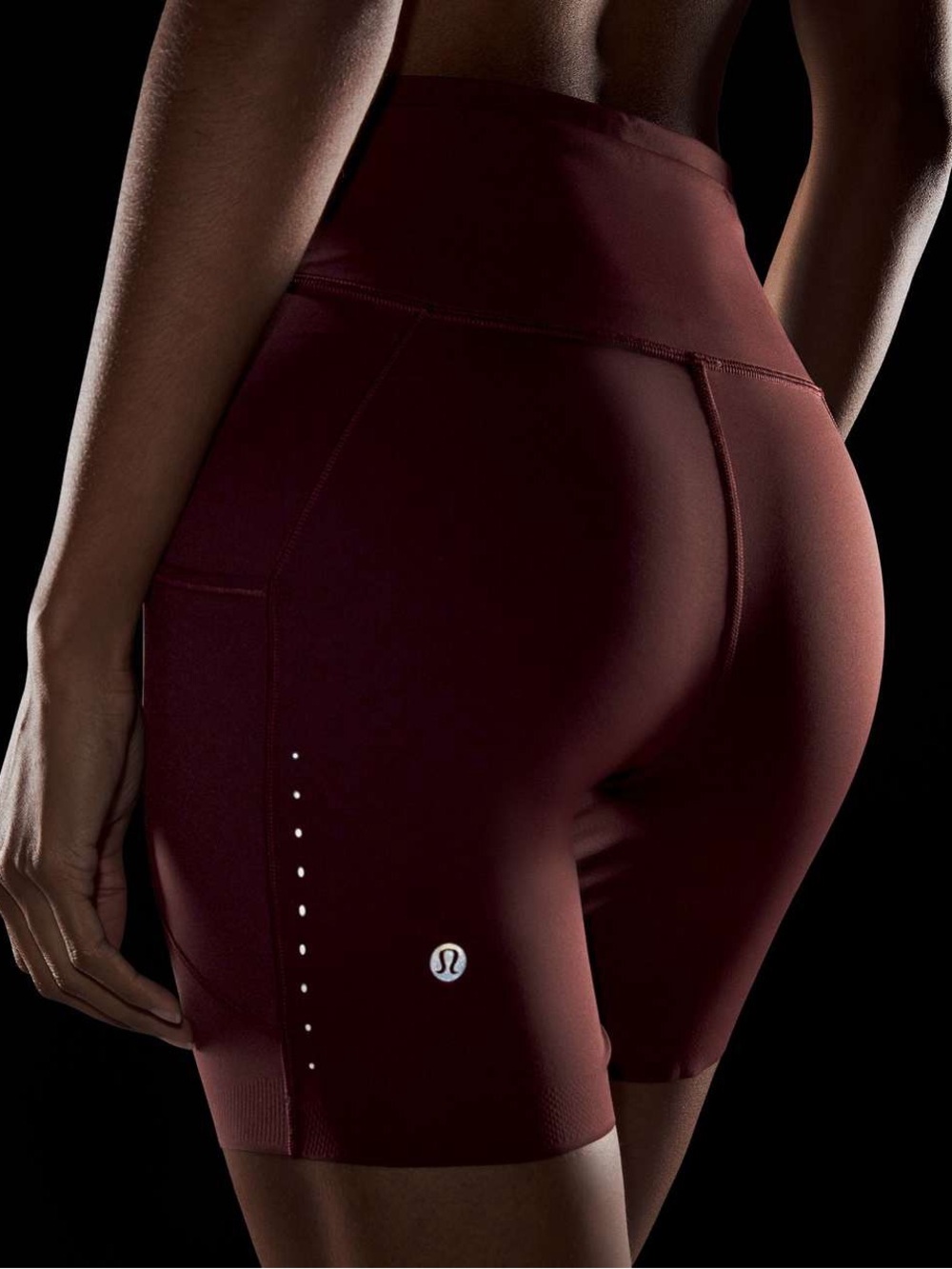 lululemon athletica Deep Maroon High-Rise Athletic Bike Shorts